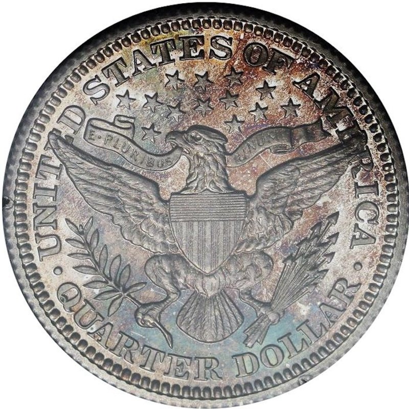Barber Quarter obverse and reverse