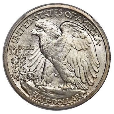 Walking Liberty Half Dollar obverse and reverse